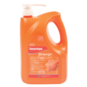 4 Litre DEB Swarfega Orange Hand Cleaner Pump Top Bottle - SOR4LMP